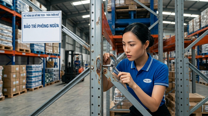 Bảo trì kệ pallet trong kho hàng tại Thừa Thiên Huế