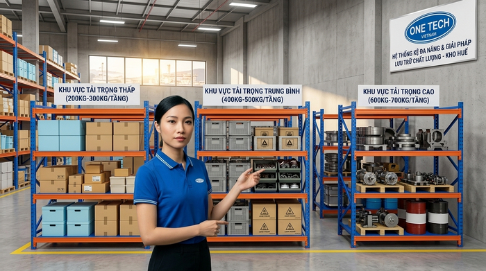 So sánh tải trọng kệ trung tải Thừa Thiên Huế Các mức tải trọng kệ trung tải tại Huế từ 200kg đến 700kg mỗi tầng