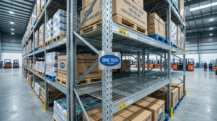 Kệ pallet bằng thép mạ kẽm chống ẩm tại Huế