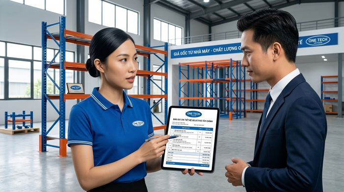 Báo giá kệ Selective cạnh tranh nhất thị trường Báo giá kệ Selective sản xuất trực tiếp tại nhà máy OneTech