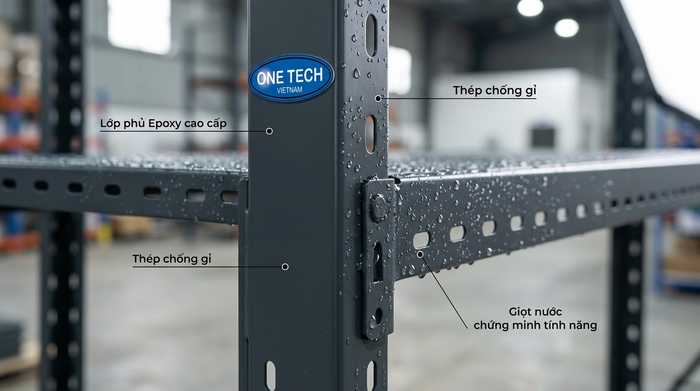 Công nghệ sơn chống rỉ sét cho kệ sắt v lỗ Lớp sơn epoxy chống rỉ sét bảo vệ kệ sắt trong môi trường ẩm ướt