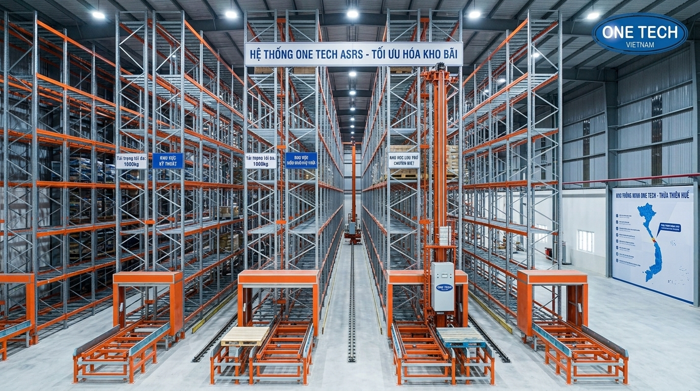 Hệ thống kệ kho ASRS Thừa Thiên Huế Hệ thống kệ kho ASRS Thừa Thiên Huế trong kho hàng hiện đại