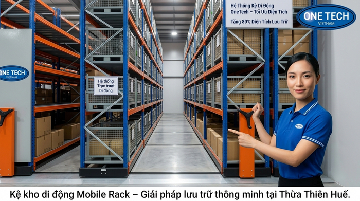 Kệ kho di động Thừa Thiên Huế tối ưu diện tích kho hàng
