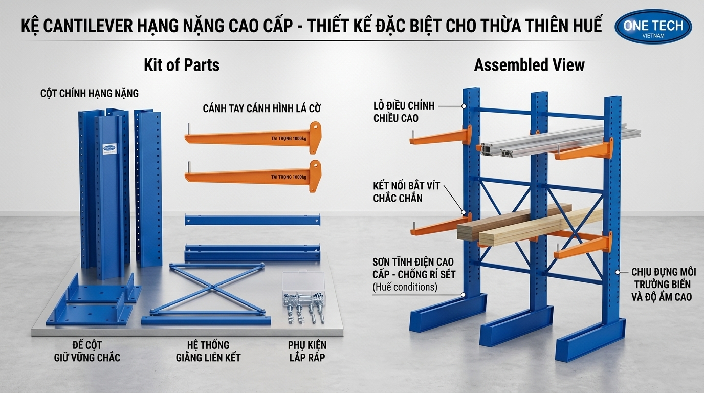 Cấu tạo kệ tay đỡ Thừa Thiên Huế Cấu tạo kệ tay đỡ Thừa Thiên Huế gồm cột trụ tay đỡ chân đế và giằng liên kết