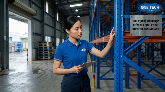 Kiểm tra bảo trì kệ công nghiệp sau mùa mưa ẩm tại Thừa Thiên Huế