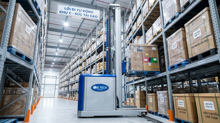 Mẫu Stacker-Crane hai cột Mẫu Stacker-Crane hai cột cho kho pallet tải trọng lớn