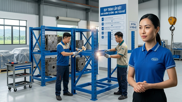 Quy trình tư vấn và lắp đặt kệ khuôn tại Huế Quy trình lắp đặt kệ khuôn tại Huế