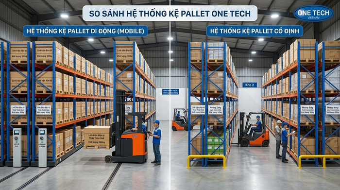 So sánh kệ kho di động và kệ cố định cho kho hàng tại Thừa Thiên Huế