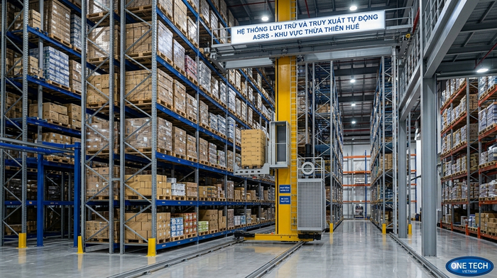 Stacker-Crane Thừa Thiên Huế trong kho tự động Stacker-Crane Thừa Thiên Huế trong hệ thống kho tự động ASRS