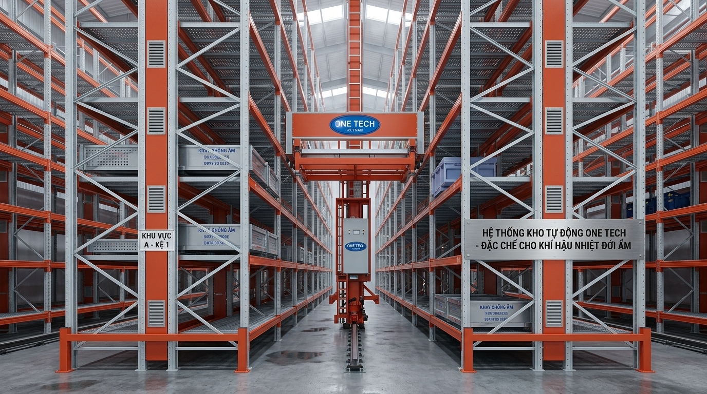 Thiết kế kệ ASRS chống ẩm cho kho Huế Thiết kế kệ ASRS chống ẩm cho kho hàng tại Huế