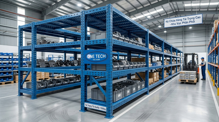 Kệ sắt công nghiệp đa năng tại khu công nghiệp Thừa Thiên Huế Hệ thống kệ sắt chịu tải cao ứng dụng trong nhà máy tại KCN Phú Bài