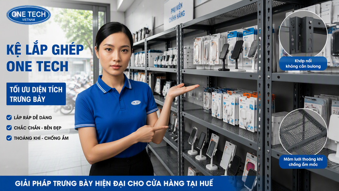 Bố trí kệ xếp chồng cho cửa hàng nhỏ tại Huế
