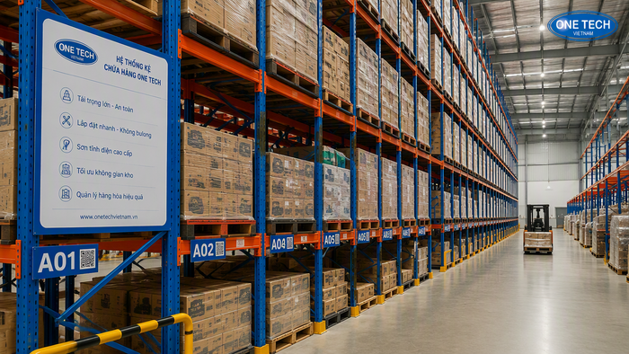 Hệ thống lưu trữ công nghiệp Thừa Thiên Huế bằng kệ pallet Hệ thống kệ pallet cho kho công nghiệp tại Thừa Thiên Huế