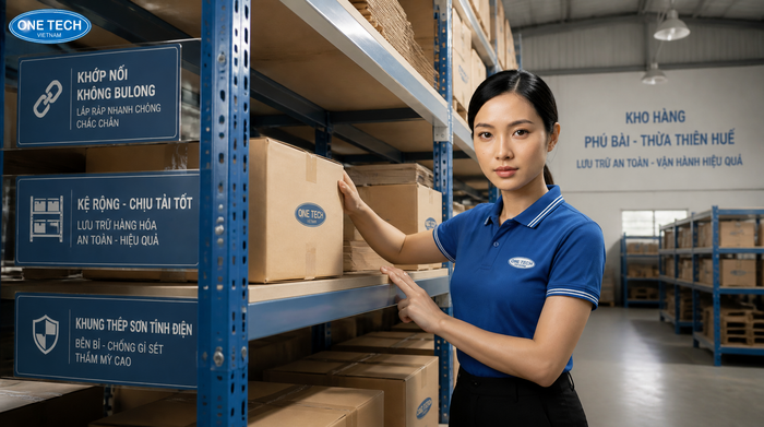 Kệ tải trọng nhẹ cho kho chứa hàng tại khu vực Phú Bài Thừa Thiên Huế