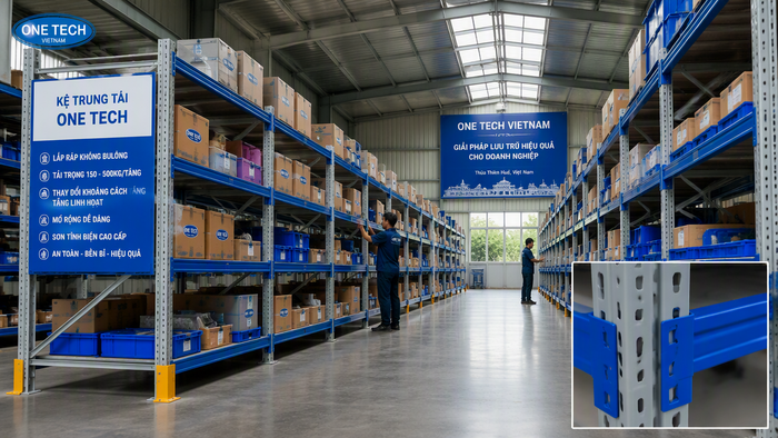 Kệ trung tải giá rẻ Huế tối ưu diện tích kho Kệ trung tải cho kho hàng thương mại tại Thừa Thiên Huế