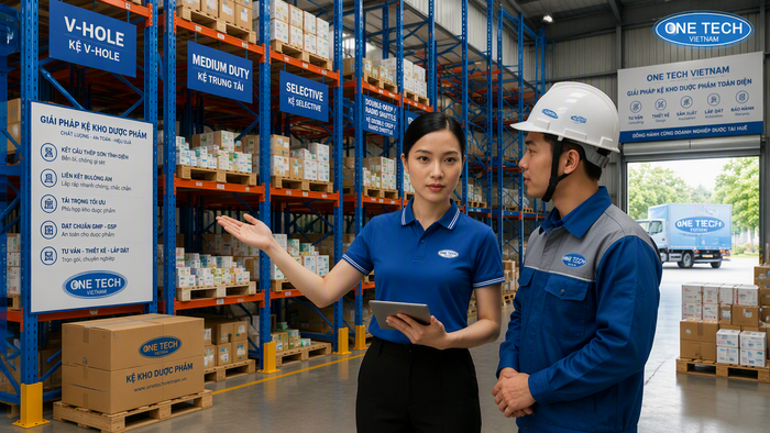 Đội kỹ thuật lắp đặt kệ kho dược phẩm theo bản vẽ Lắp đặt kệ kho dược phẩm tại Huế