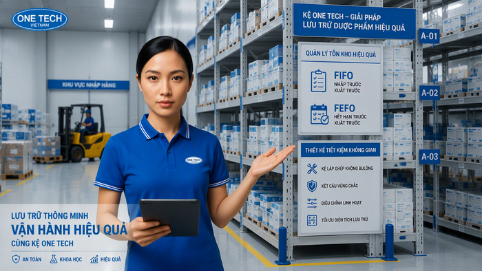 Bố trí kệ kho dược phẩm tối ưu không gian và lối đi Thiết kế kệ tiết kiệm không gian cho kho dược phẩm