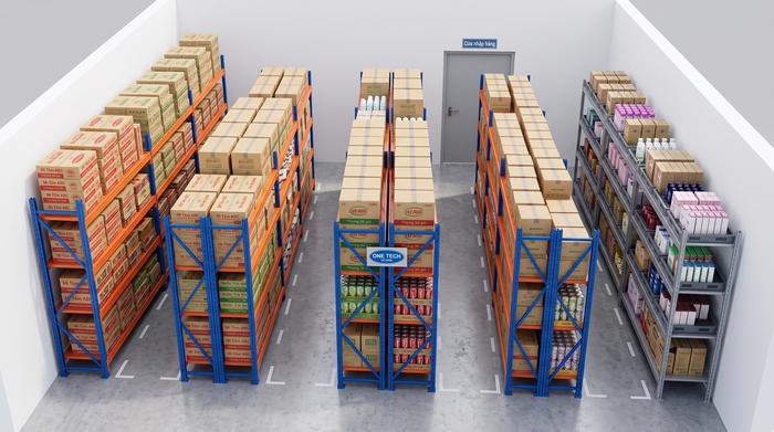 Bố trí kệ kho FMCG cho kho nhỏ nội đô Huế Bố trí kệ kho FMCG cho kho nhỏ nội đô Huế