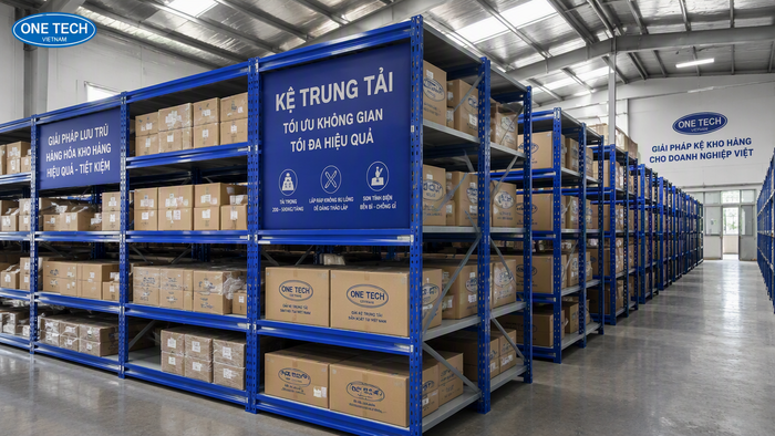 Kệ trung tải giá rẻ Thừa Thiên Huế cho kho hàng tối ưu diện tích