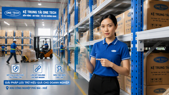 Kệ trung tải cho kho xưởng tại KCN Phú Bài Thừa Thiên Huế